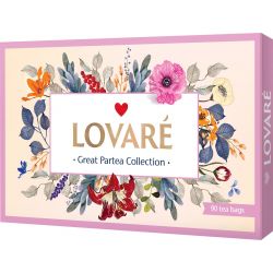 Чай Great Partea Collection в асортименті 90пакетиків чаю 18 видів по 5шт ТМ Lovare