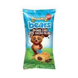 Бісквіт Cravingz Bears з шоколадною начинкою 40г 12 шт ТМ  JOUY