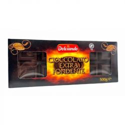 Шоколад чорний 500г Dolciando Cioccolato Extra Fondente