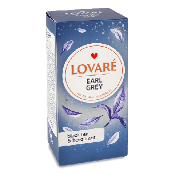 Чай чорний з Бергамотом Earl Grey 24пакетиків ТМ Lovare
